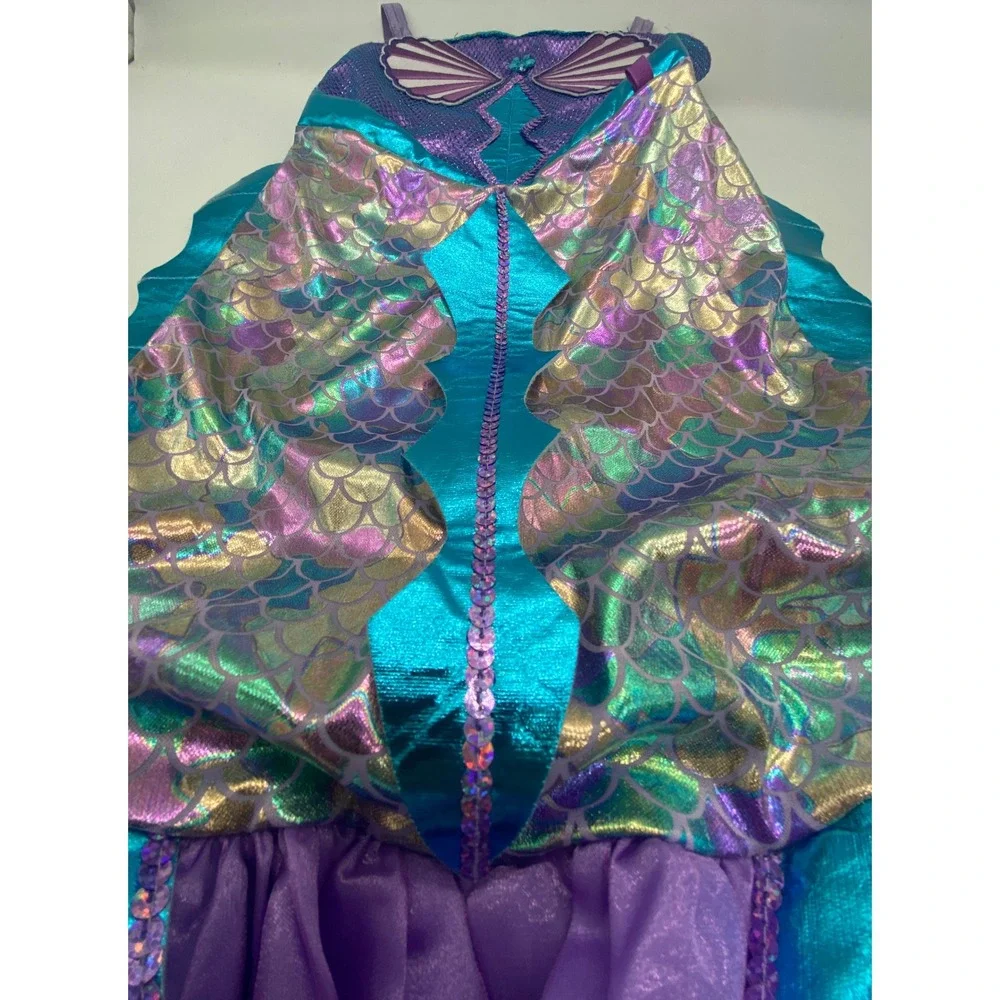 Teetot & Co Mermaid Princess Costume Dress Purple Turquoise Kids Size 3-4